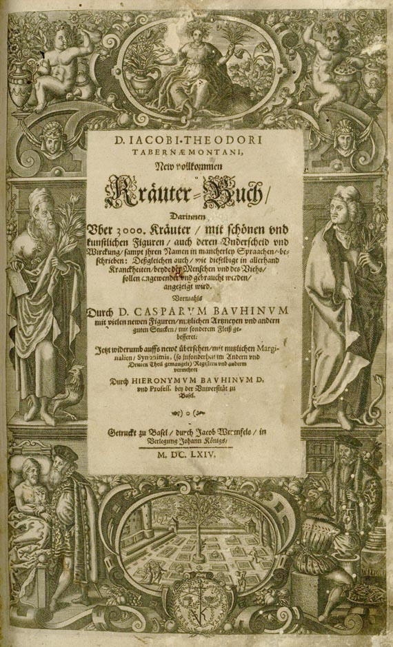 Jacobus Theodorus Tabernaemontanus - New Kräuterbuch. 1664