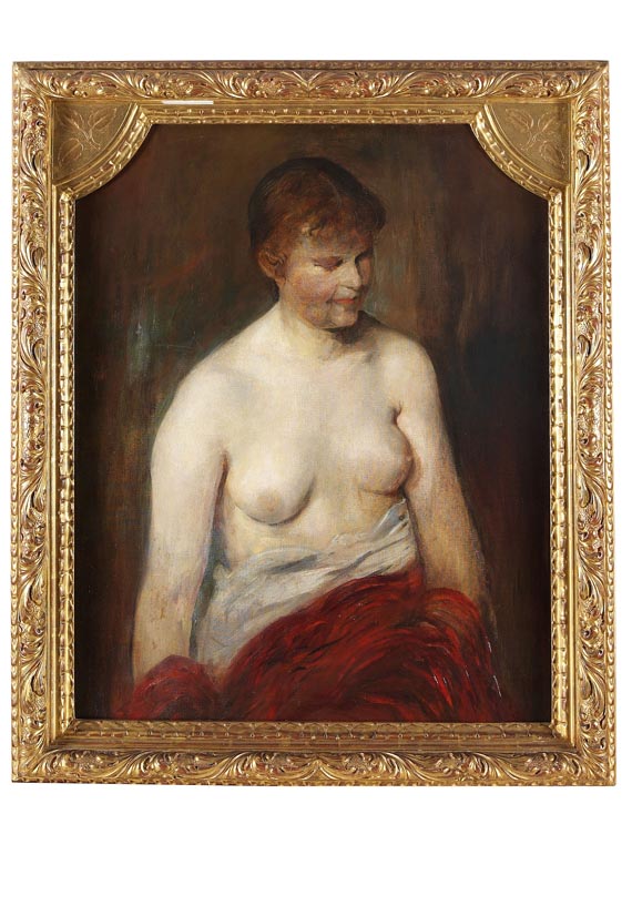 Lovis Corinth - Mädchen, Halbakt