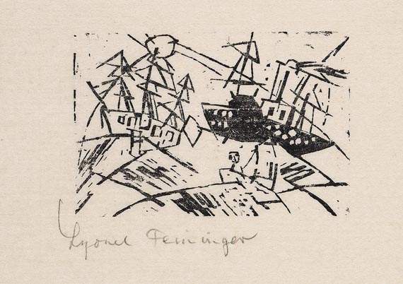 Lyonel Feininger - Schiffe in schwerer See (Schiffe im Sturm)