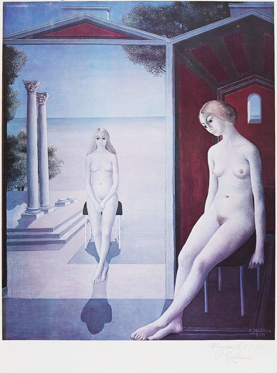 Paul Delvaux - Deux Femmes Nues