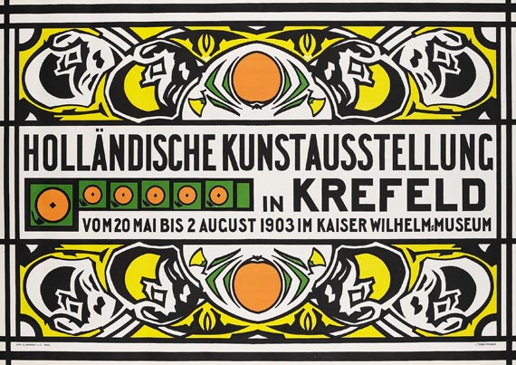 Jan Thorn Prikker - Plakat: Holländische Kunstausstellung Krefeld