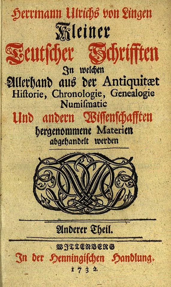 Schmieder, C. C. - Numismatik. 2 Tle.