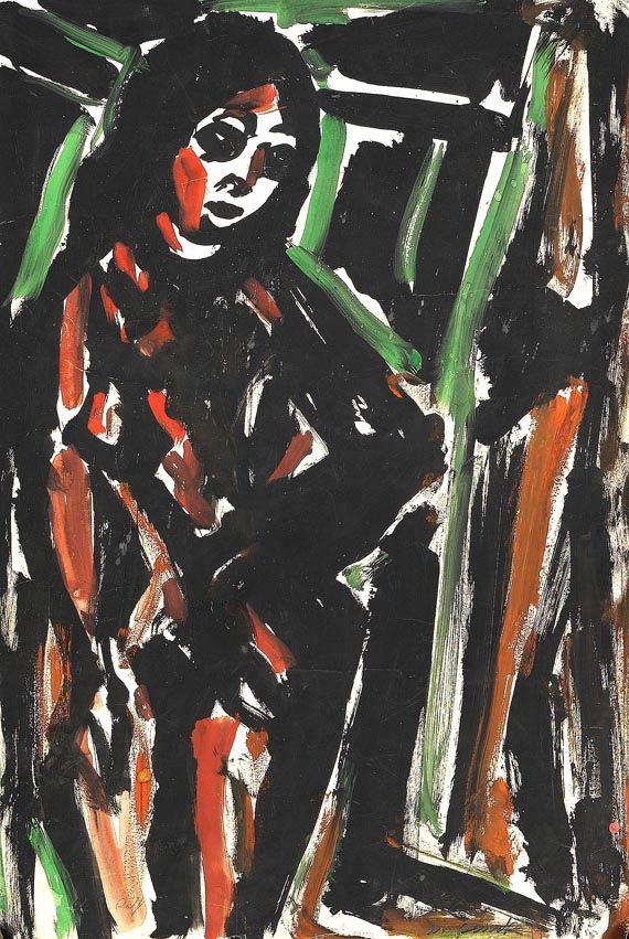 A. R. Penck (d.i. Ralf Winkler) - Stehende Frauenfigur