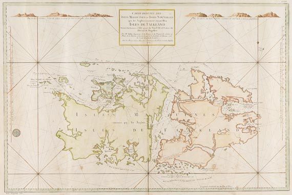  Großbritannien - Carte réduite des Isles Malouines ou Isles Nouvelles.