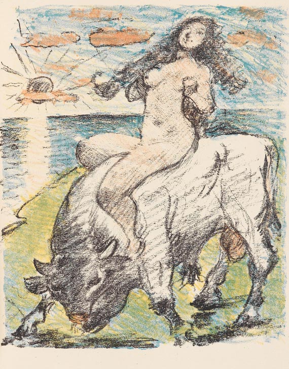 Lovis Corinth - Schiller, F., Der Venuswagen Lithographie Corinth 1919