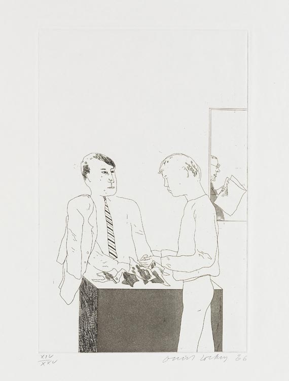 David Hockney - Fourteen poems by C. P. Cavafy. Chosen and illustrated with twelve etchings by David Hockney - Autre image