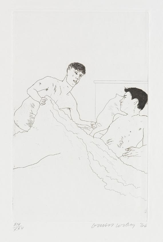 David Hockney - Fourteen poems by C. P. Cavafy. Chosen and illustrated with twelve etchings by David Hockney - Autre image