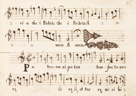 Musik - Notenmanuskript, Italien Ende 17. bis Anfang 18. Jh.