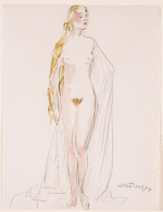 Kees van Dongen - La Blonde (Femme blonde, nue debout) - Autre image