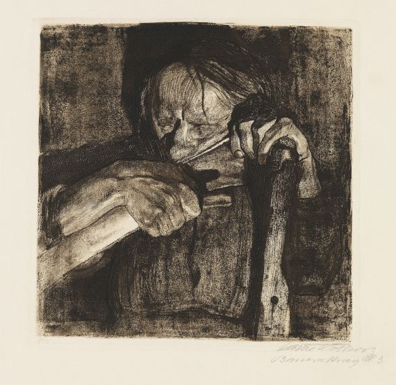 Käthe Kollwitz - Beim Dengeln