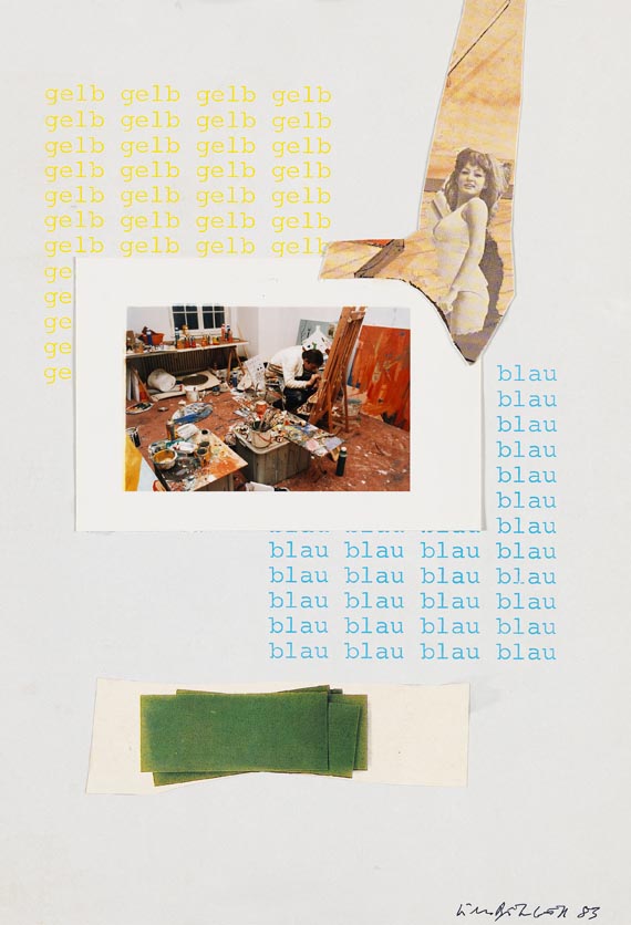 Martin Kippenberger - Ohne Titel (gelb-blau)