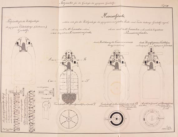 Manuskripte - Bode, J. E., Entwurf zu einem neuen Zündersystem. Manuskript. 1865