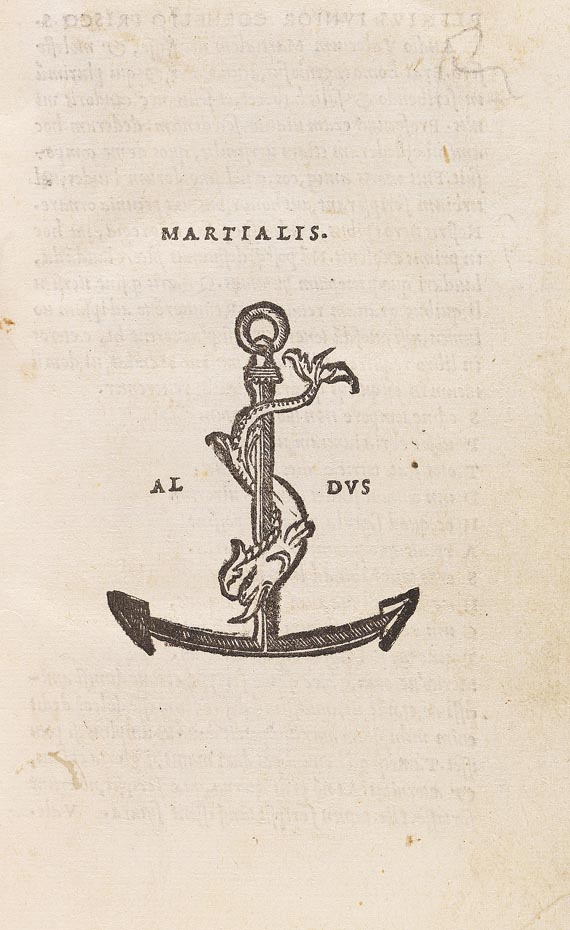  Aldus-Drucke - Martialis, Epigrammata. 1517