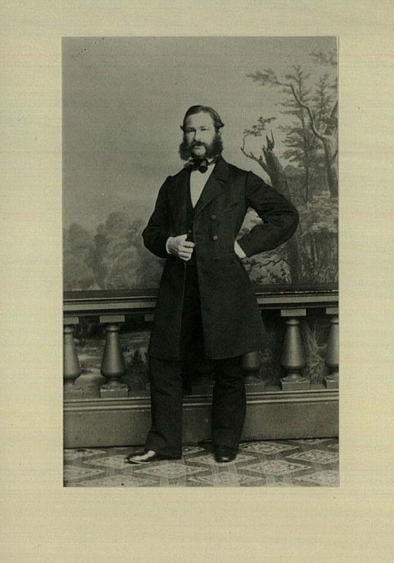 Heinrich Barth - 1 Orig.-Fotographie und 1 Fotogr. mit eigh. Notizen. Um 1865