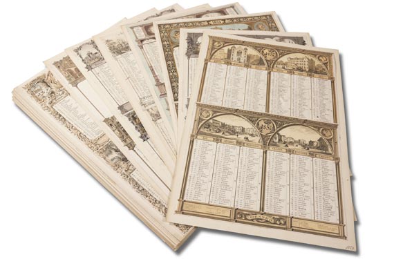  Kalender - 1 Kassette Frankfurter Kalender, Jahrgang 1723-1880. - Autre image