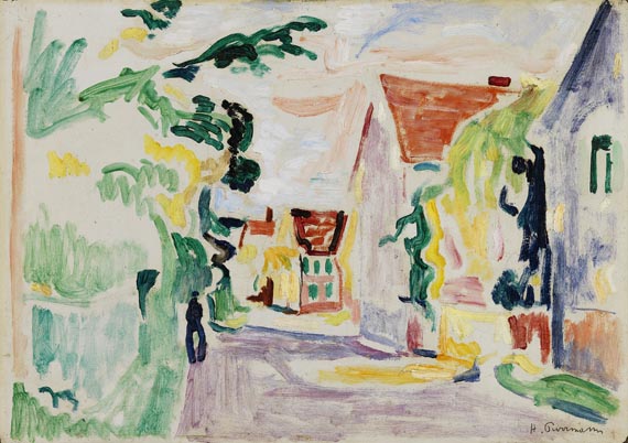 Hans Purrmann - Straßenzug in Langenargen