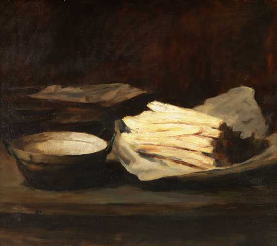 Carl Schuch - In der Art - Stillleben mit Spargel