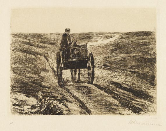 Max Liebermann - Karre in den Dünen