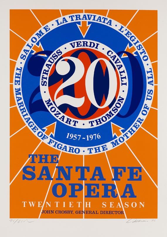 Robert Indiana - 5 Blätter: Eine kleine Nachtmusik, Picasso, The Santa Fe Opera, Decade: Autoportrait 1969, The Bridge - Autre image