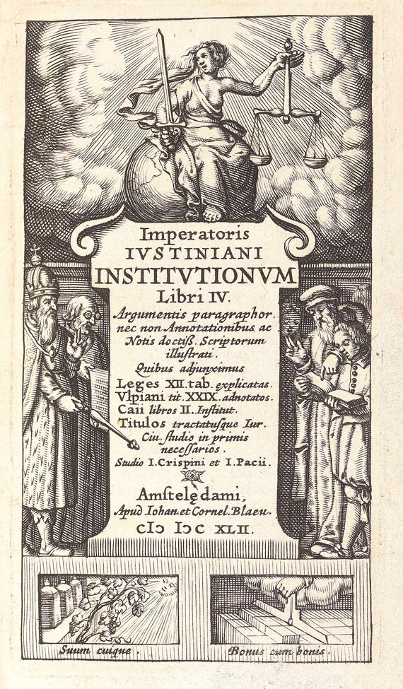 Justinianus - Institutionum, libri IV. 1642.