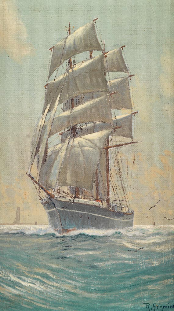Robert Schmidt-Hamburg - Segelschulschiff "Niobe" in der Kieler Förde