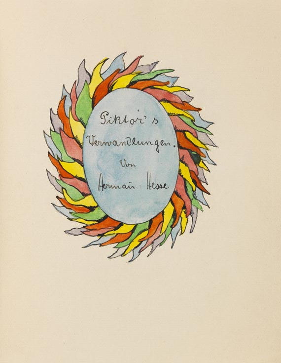 Hermann Hesse - Piktors Verwandlungen. Manuskript mit Aquarellen. - Autre image