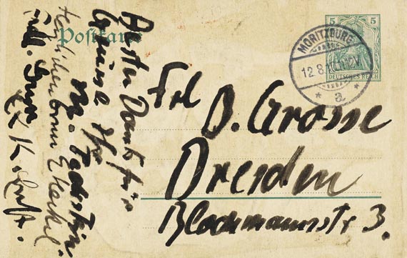 Hermann Max Pechstein - Orig.-Druck mit Unterschriften von Kirchner, Heckel und Pechstein. 1910 - Autre image