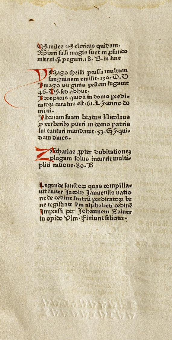  Jacobus de Voragine - Legenda aurea. um 1476   7(19) - Autre image
