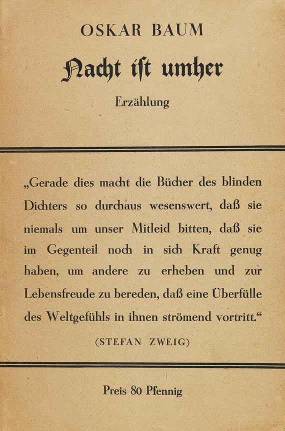 Oskar Baum - Nacht ist umher. 1929. - Autre image