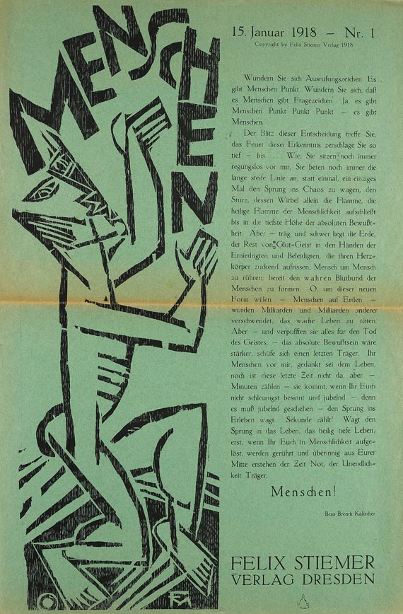   - Menschen. 12 Hefte. 1919.