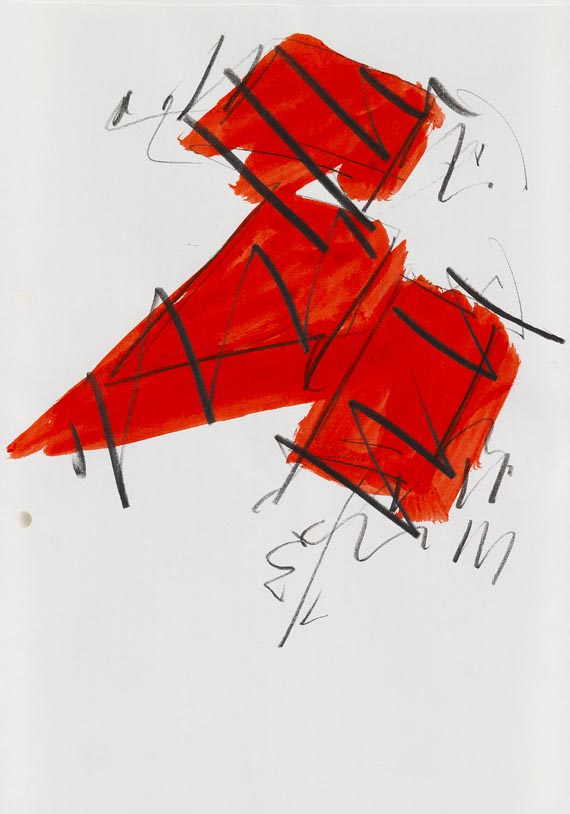Imi Knoebel - 4 Blätter: Rote Formen - Autre image