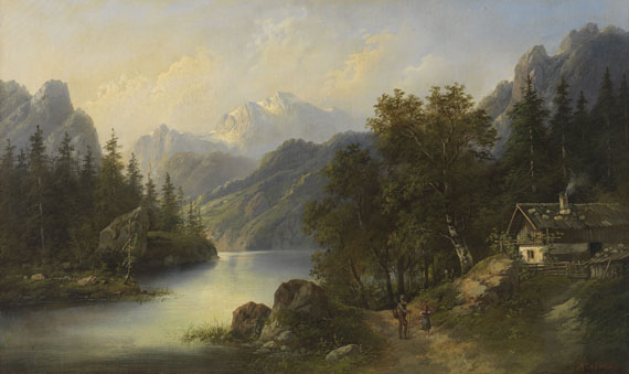 Arthur Calame - Vierwaldstättersee mit Blick auf den Urirotstock