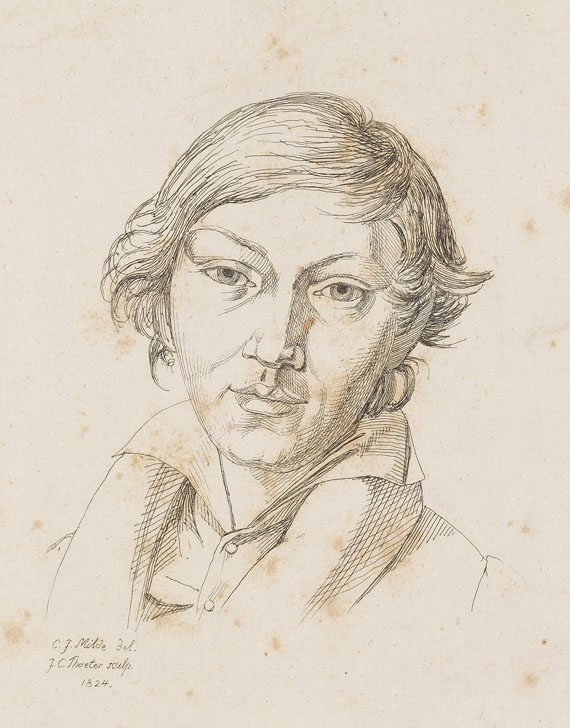 Julius Cäsar Thaeter - 4 Bll.: Portraits deutscher Künstler - Autre image