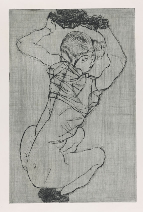 Egon Schiele - Kauernde