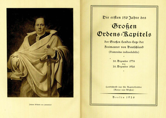  Freimaurer - Konvolut Freimaurerliteratur des 20. Jhs., ca. 300 Tle. + ca. 35 Dubletten.