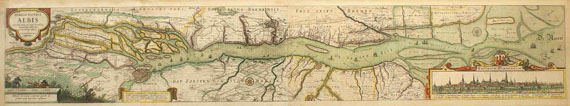  Elbe - 1 Bl. Nobilis fluvius albis (Janssonius). 1633.