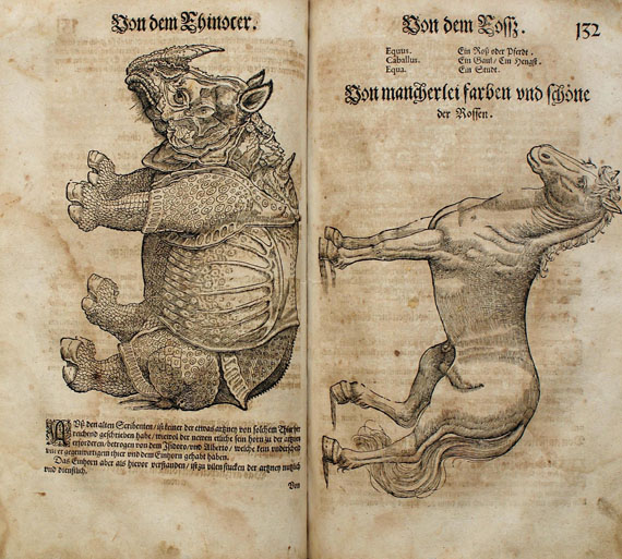 Conrad Gessner - Thierbuch, 3 Tle. in 1 Bd. 1600-13.