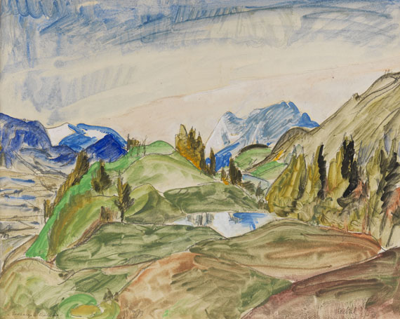 Erich Heckel - Vorberge im Frühling