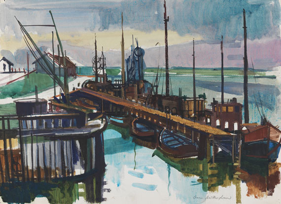 Bruno Müller-Linow - Hafen von Makkum