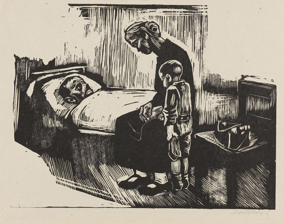 Käthe Kollwitz - Besuch im Krankenhaus