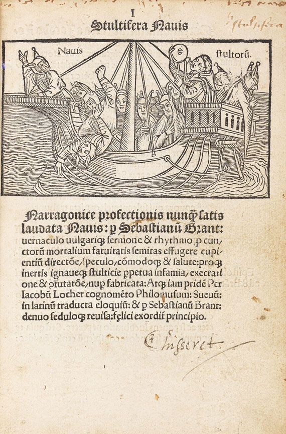 Sebastian Brant - Stultifera navis. 1498. - Autre image