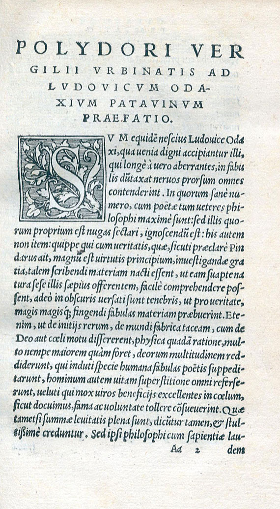 Vergilius Polydorus - De rerum inventoribus. 1540.