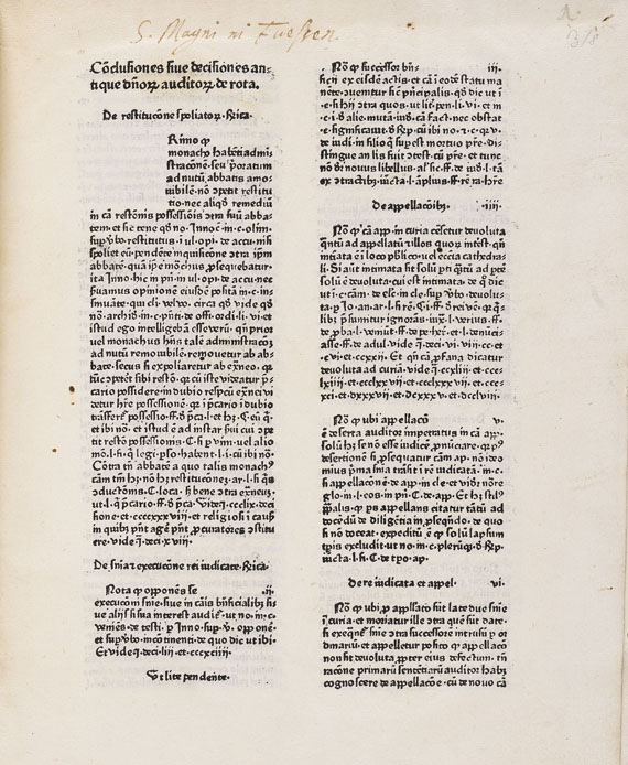 Peter Schöffer - Decisiones Rotae Romanae. 1477. - Autre image