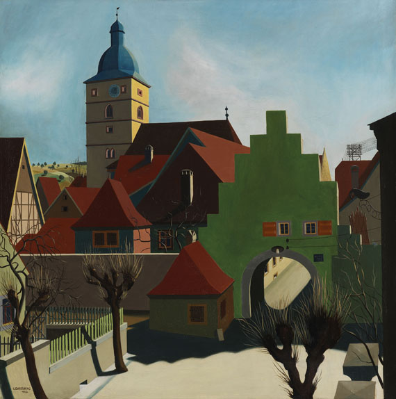 Carl Grossberg - Ortseingang von Sommerhausen (Unterfranken)