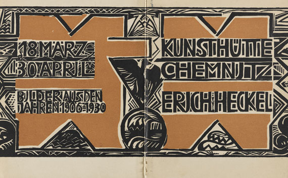 Erich Heckel - Faltumschlag für den Katalog der Ausstellung "Erich Heckel" in der Kunsthütte Chemnitz 1931 - Autre image
