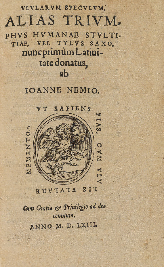 Eulenspiegel - Ulularum speculum. 1563.