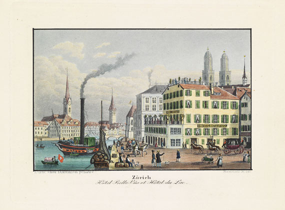 Johann Rudolf Dikenmann - Souvenir de Zurich, Righi. um 1850