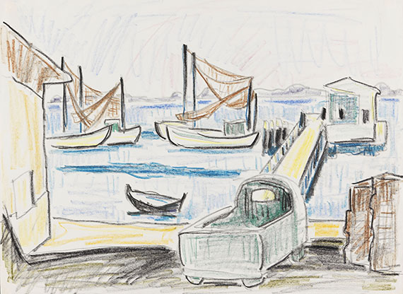 Karl Schmidt-Rottluff - Anlegestelle am Strom - Maasholm an der Schlei