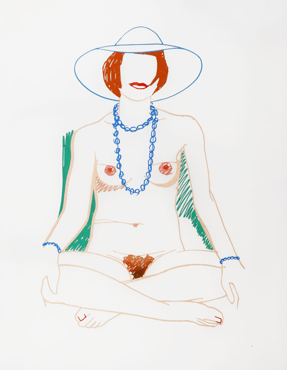 Tom Wesselmann - Monica crosslegged with Beads