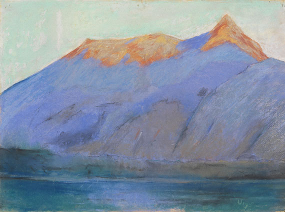 Lesser Ury - Gardasee mit Blick auf den Monte Baldo